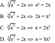 Trắc nghiệm Căn bậc ba có đáp án