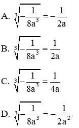 Trắc nghiệm Căn bậc ba có đáp án