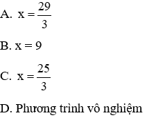 Trắc nghiệm Căn bậc ba có đáp án (phần 2)