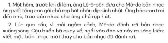 Từ bản nhạc bị đánh rơi trang 24, 25, 26 Tiếng Việt lớp 3 Tập 2 | Chân trời sáng tạo