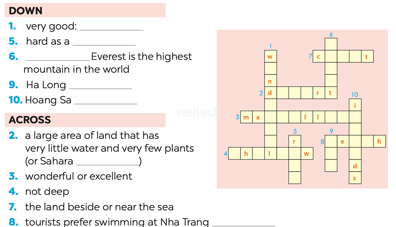 Giải sách bài tập Tiếng Anh lớp 6 trang 33, 34, 35 Unit 5 Vocabulary & Grammar - Kết nối tri thức với cuộc sống