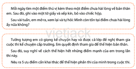 Chọn và thực hiện một trong các gợi ý sau