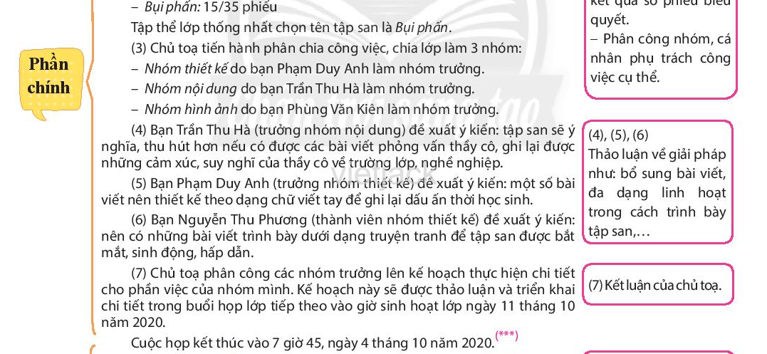 Viết biên bản về một cuộc họp, cuộc thảo luận hay một vụ việc