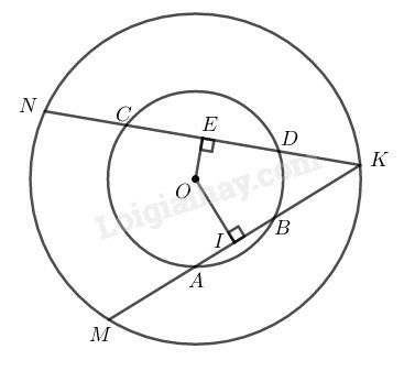 SBT Toán 9 Bài 3: Liên hệ giữa dây và khoảng cách từ tâm đến dây | Giải SBT Toán lớp 9 (ảnh 5)