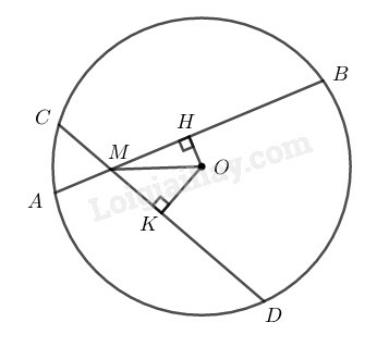 SBT Toán 9 Bài 3: Liên hệ giữa dây và khoảng cách từ tâm đến dây | Giải SBT Toán lớp 9 (ảnh 14)