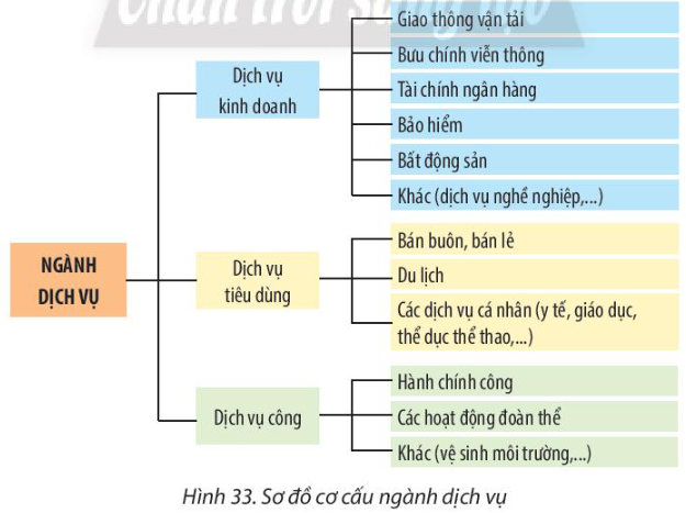 Địa Lí 10 Bài 33: Cơ cấu, vai trò, đặc điểm và các nhân tố ảnh hưởng đến sự phát triển, phân bố dịch vụ | Chân trời sáng tạo (ảnh 1)