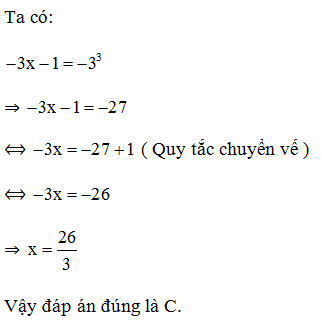 TOP 20 câu Trắc nghiệm Thứ tự thực hiện các phép tính. Quy tắc chuyển vế - Toán 7 Kết nối tri thức (ảnh 1)