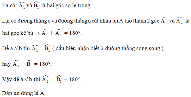 TOP 20 câu Trắc nghiệm Hai đường thẳng song song và dấu hiệu nhận biết - Toán 7 Kết nối tri thức (ảnh 1)