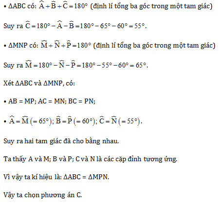 TOP 20 câu Trắc nghiệm Hai tam giác bằng nhau. Trường hợp bằng nhau thứ nhất của tam giác - Toán 7 Kết nối tri thức (ảnh 1)