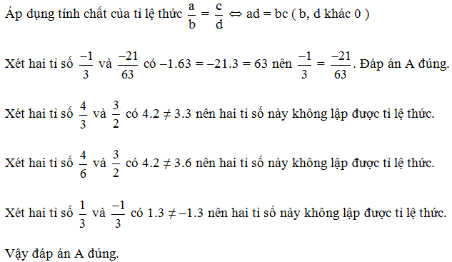 TOP 20 câu Trắc nghiệm Tỉ lệ thức - Toán 7 Kết nối tri thức (ảnh 1)