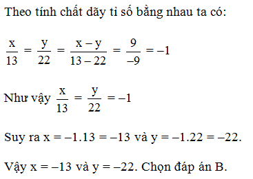 TOP 20 câu Trắc nghiệm Tính chất của dãy tỉ số bằng nhau - Toán 7 Kết nối tri thức (ảnh 1)