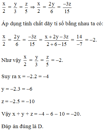 TOP 20 câu Trắc nghiệm Tính chất của dãy tỉ số bằng nhau - Toán 7 Kết nối tri thức (ảnh 1)