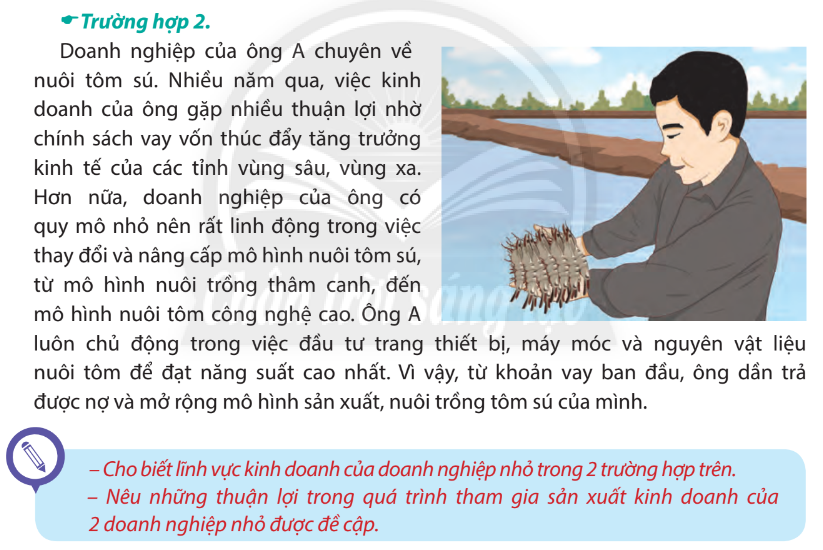 Chuyên đề Kinh tế pháp luật 10 Bài 4 (Chân trời sáng tạo): Khái quát chung về mô hình sản xuất kinh doanh của doanh nghiệp nhỏ  (ảnh 1)