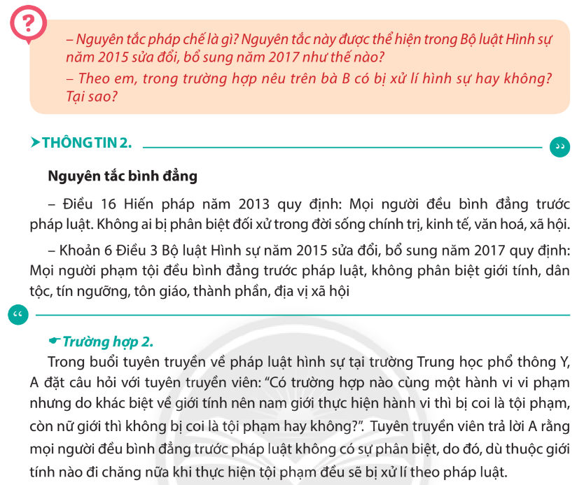 Chuyên đề Kinh tế pháp luật 10 Bài 6 (Chân trời sáng tạo): Khái quát về pháp luật hình sự  (ảnh 1)