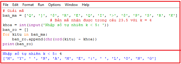 Sách bài tập Tin học 10 Bài 23 (Kết nối tri thức): Một số lệnh làm việc với dữ liệu danh sách (ảnh 1)