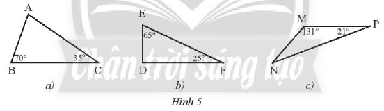 Sách bài tập Toán 7 Bài 1 (Kết nối tri thức): Góc và cạnh của một tam giác (ảnh 1)