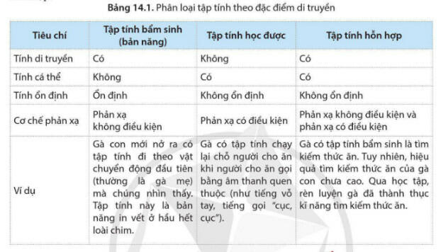 Lý thuyết Sinh học 11 Bài 14 (Cánh diều): Tập tính ở động vật (ảnh 1)