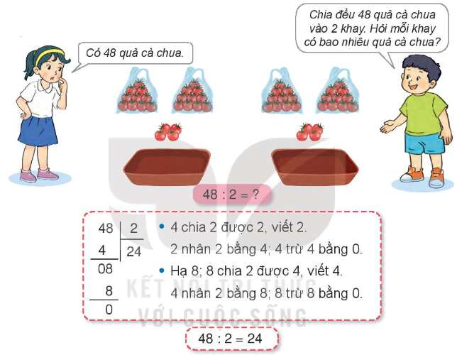 Lý thuyết Chia số có hai chữ số cho số có một chữ số (Kết nối tri thức 2022) hay, chi tiết | Toán lớp 3 (ảnh 1)