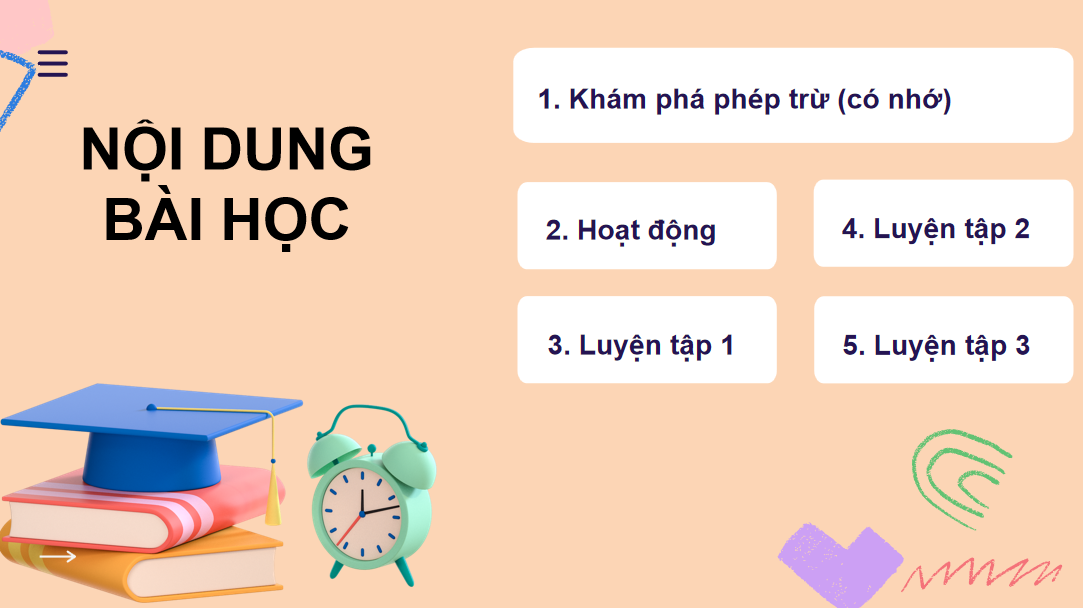 Giáo án điện tử  Phép trừ (có nhớ) số có hai chữ số cho số có một chữ số| Bài giảng PPT Toán lớp 2 Kết nối tri thức (ảnh 1)