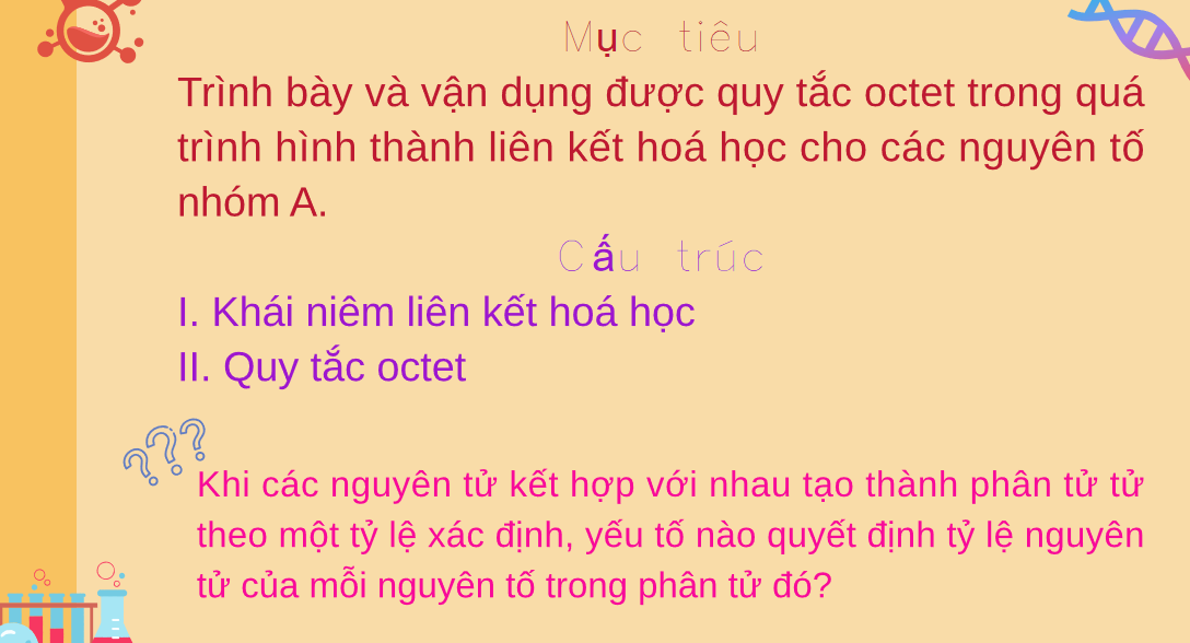 Giáo án điện tử Quy tắc Octet | Bài giảng PPT Hóa học 10 Kết nối tri thức (ảnh 1)