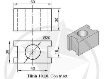 Giải Công nghệ 10 Bài 10: Mặt cắt và hình cắt - Cánh diều (ảnh 1)