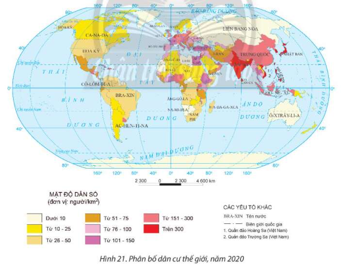 Địa Lí 10 Bài 21: Phân bố dân cư và đô thị hoá | Chân trời sáng tạo (ảnh 2)