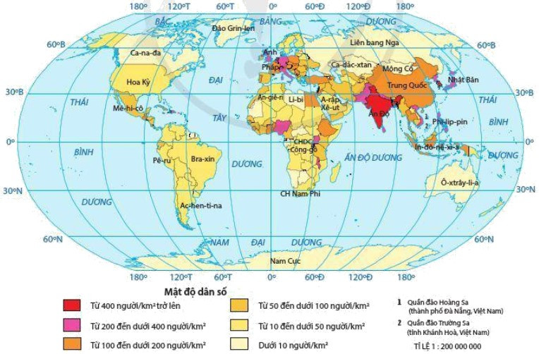 Lý thuyết Địa lí 10 Bài 17: Phân bố dân cư và đô thị hóa - Cánh diều (ảnh 1)