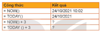 Chuyên đề Tin học 10 Bài 6: Tạo và xuất báo giá với hàm thời gian - Kết nối tri thức (ảnh 1)