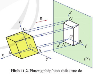 Giải Công nghệ 10 Bài 11: Hình chiếu trục đo - Cánh diều (ảnh 1)