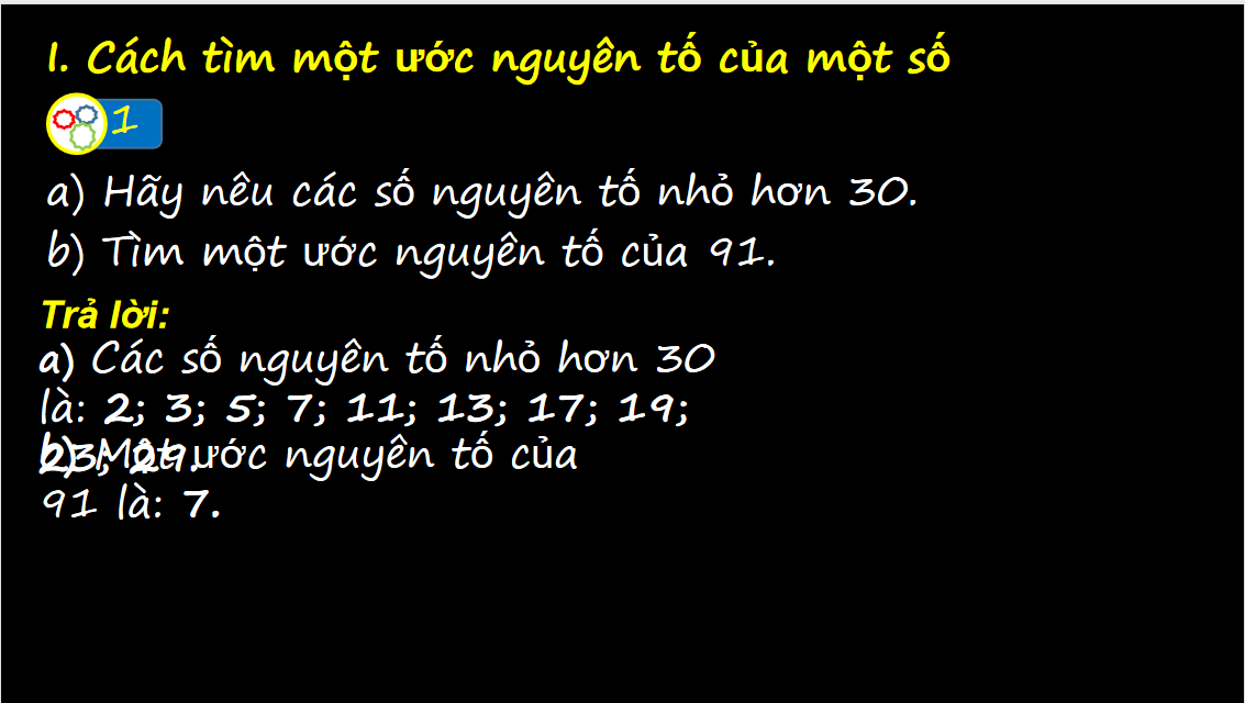 Giáo án điện tử Phân tích một số ra thừa số nguyên tố| Bài giảng PPT Toán 6 (ảnh 1)