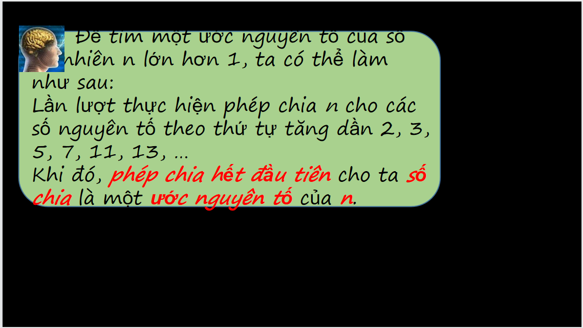 Giáo án điện tử Phân tích một số ra thừa số nguyên tố| Bài giảng PPT Toán 6 (ảnh 1)