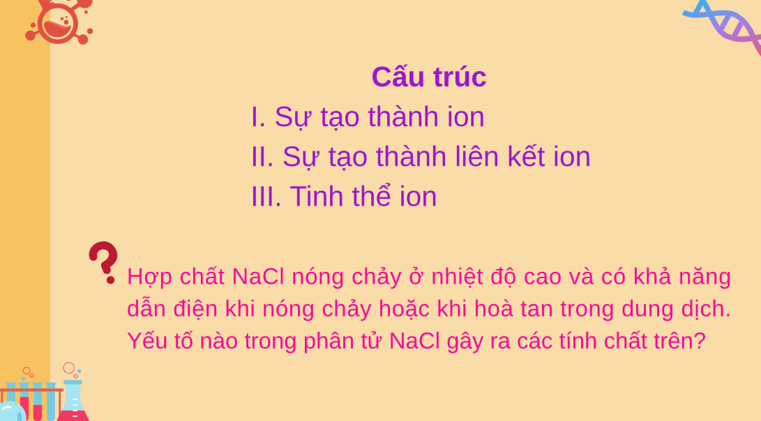 Giáo án điện tử Liên kết ion | Bài giảng PPT Hóa học 10 Kết nối tri thức (ảnh 1)