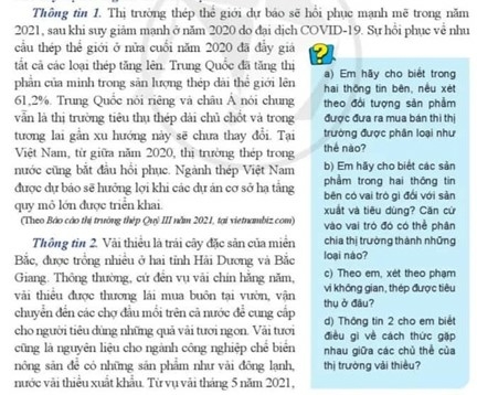 Kinh tế 10 Bài 3: Thị trường | Cánh diều (ảnh 2)