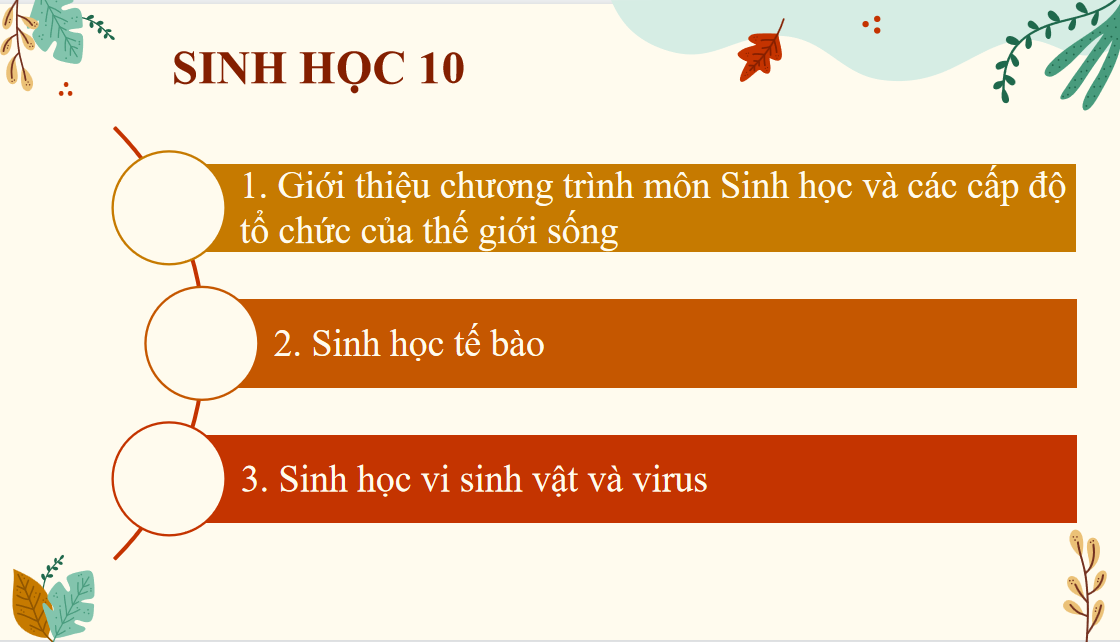 Giáo án điện tử Giới thiệu chương trình môn sinh học. Sinh học và sự phát triển bền vững | Bài giảng PPT Sinh 10 (ảnh 1)