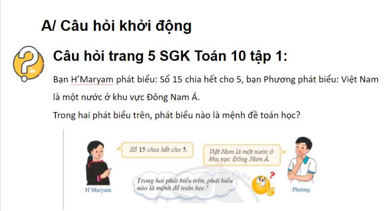 Bài giảng điện tử Mệnh đề toán học | Giáo án PPT Tiếng Anh 10 (ảnh 2)