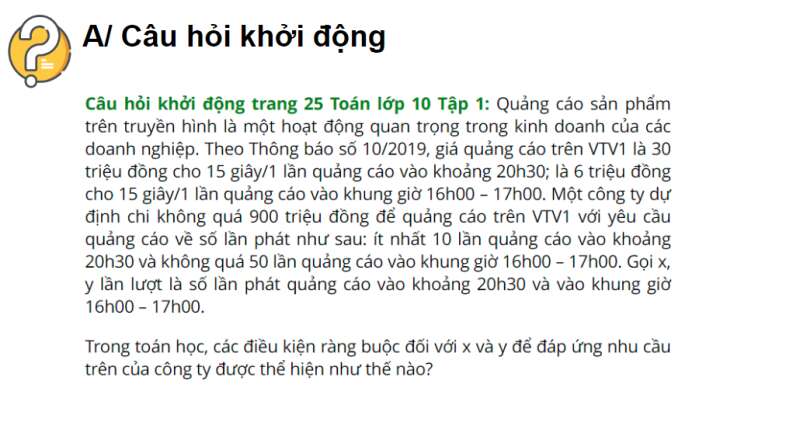 Bài giảng điện tử Hệ bất phương trình bậc nhất hai ẩn | Giáo án PPT Toán 10 Cánh diều (ảnh 2)