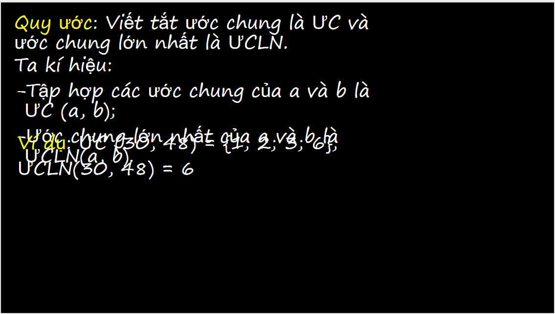 Giáo án điện tử Ước chung và ước chung lớn nhất| Bài giảng PPT Toán 6 (ảnh 1)