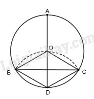 SBT Toán 9 Bài 2: Đường kính và dây của đường tròn | Giải SBT Toán lớp 9 (ảnh 5)