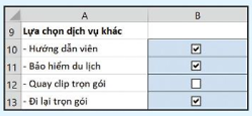 Chuyên đề Tin học 10 Bài 2: Tạo biểu mẫu khách hàng với hộp kiểm - Kết nối tri thức (ảnh 1)