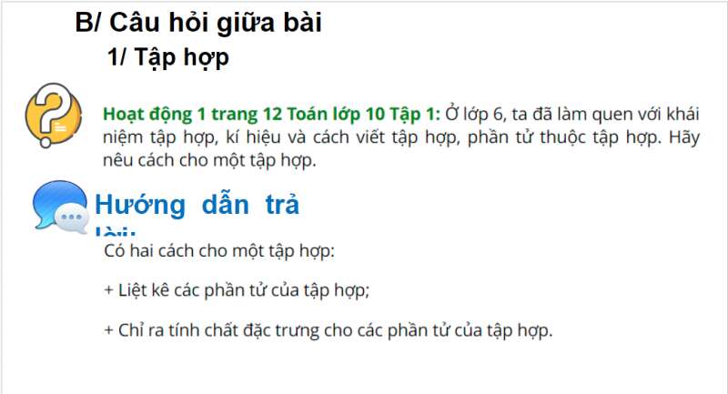 Bài giảng điện tử Tập hợp. Các phép toán trên tập hợp | Giáo án PPT Toán 10 Cánh diều (ảnh 4)