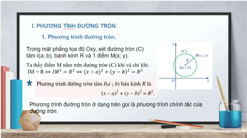 Bài giảng điện tử Phương trình đường tròn | Giáo án PPT Toán 10 Cánh diều (ảnh 4)