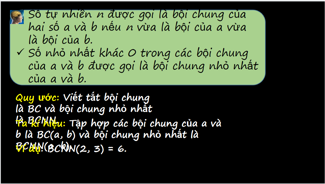 Giáo án điện tử Bội chung và bội chung nhỏ nhất| Bài giảng PPT Toán 6 (ảnh 1)