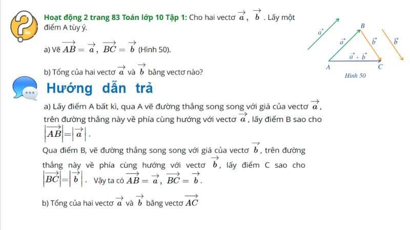 Bài giảng điện tử Tổng và hiệu của hai vectơ | Giáo án PPT Toán 10 Cánh diều (ảnh 5)