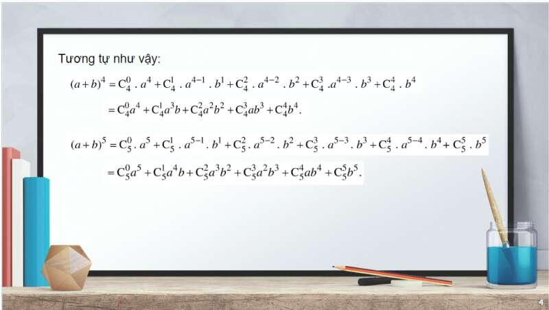 Bài giảng điện tử Nhị thức Newton | Giáo án PPT Toán 10 Cánh diều (ảnh 4)