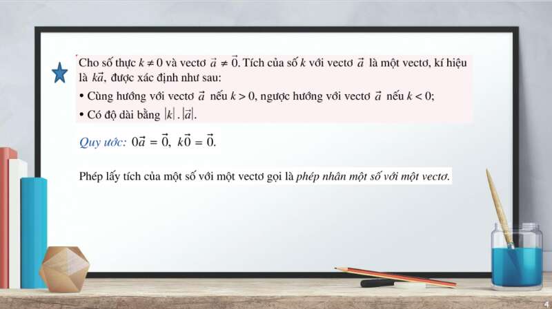 Bài giảng điện tử Tích của một số với một vectơ | Giáo án PPT Toán 10 Cánh diều (ảnh 4)