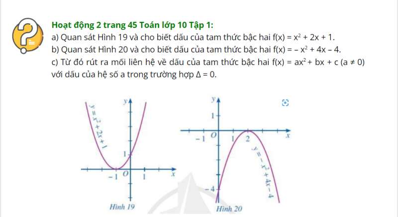 Bài giảng điện tử Dấu của tam thức bậc hai | Giáo án PPT Toán 10 Cánh diều (ảnh 5)