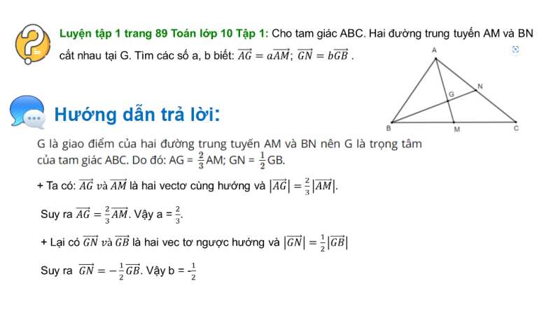 Bài giảng điện tử Tích của một số với một vectơ | Giáo án PPT Toán 10 Cánh diều (ảnh 5)