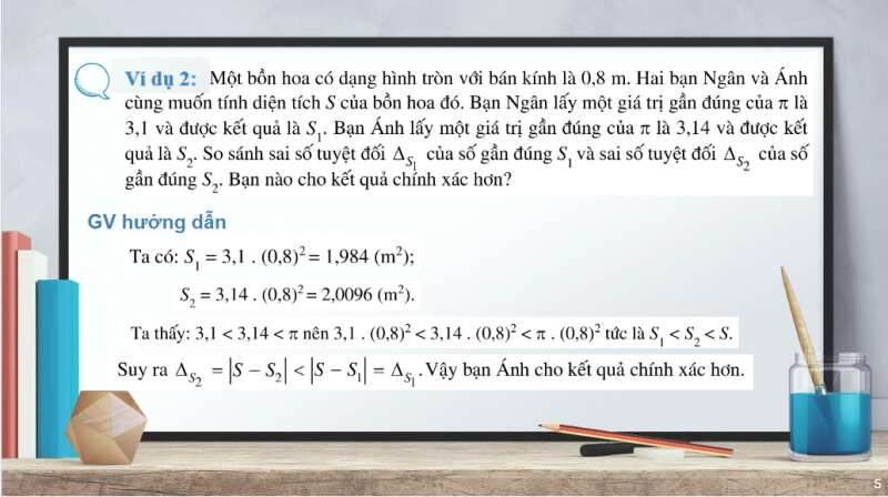 Bài giảng điện tử Số gần đúng. Sai số | Giáo án PPT Toán 10 Cánh diều (ảnh 5)