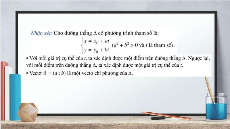 Bài giảng điện tử Phương trình đường thẳng | Giáo án PPT Toán 10 Cánh diều (ảnh 6)