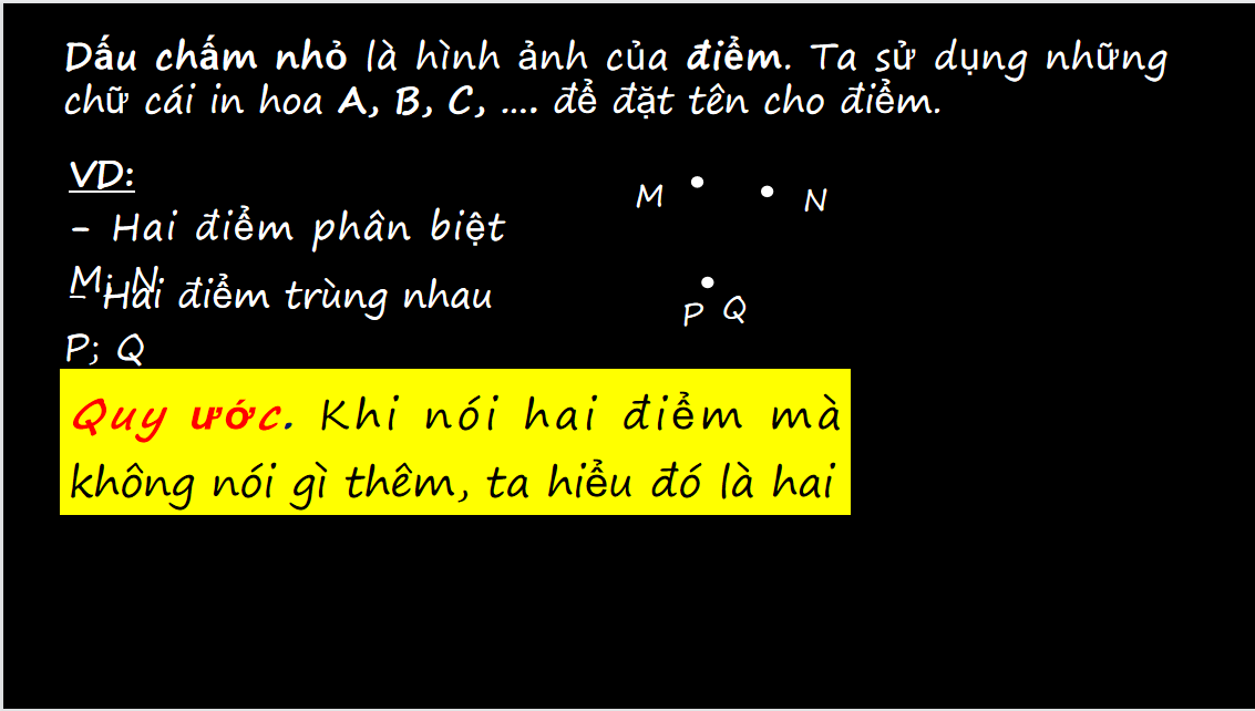 Giáo án điện tử  Điểm. Đường thẳng| Bài giảng PPT Toán 6 (ảnh 1)